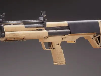 Kal-Tec KSG PBR Rigged Low-poly 3D model