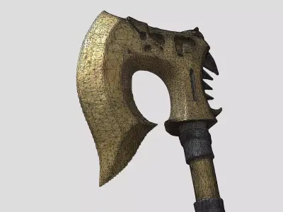 Curved Ritual Dagger 3D model