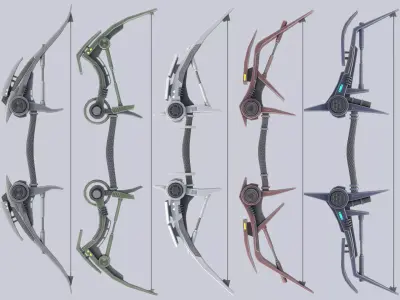 Scifi bow collection 3D Model Pack purchase