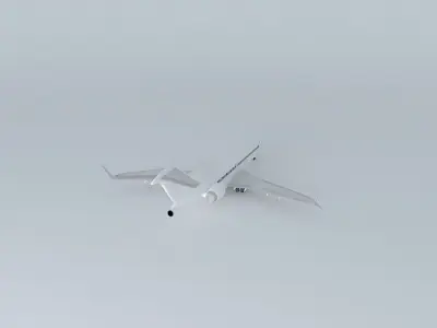 Template  Boeing 727 2X Fict Free 3D model