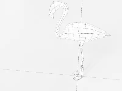 Flamingo 3d model polygonal Low-poly 3D model