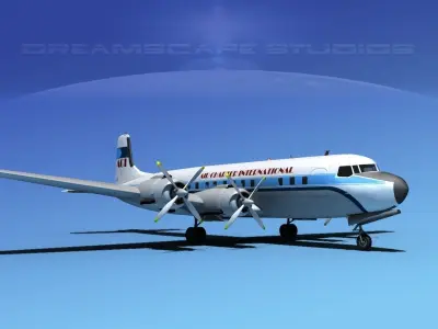 Douglas DC-7C Air Charter Intl 3D model