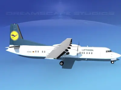 Fokker F-60 Lufthansa 3D model