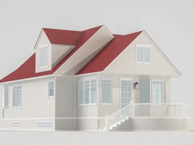 Family House 02 3D model purchase