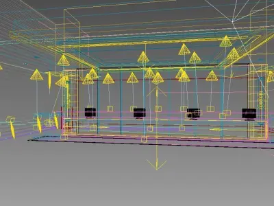 Five Star Hotel Urban Resort Lobby 3D model