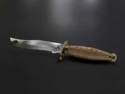 Hunting Knife Free low-poly 3D model