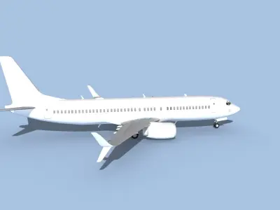 Boeing 737-800 Max Unmarked 3 3D model