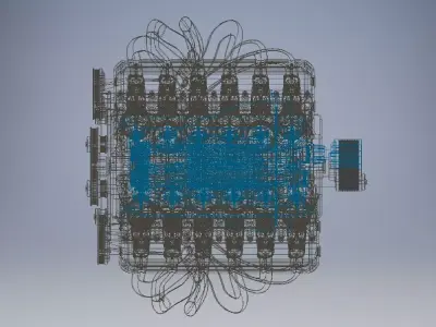 v12 engine 3D assembly 3D model