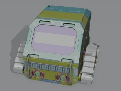 spacecraft vehicle Low-poly 3D model