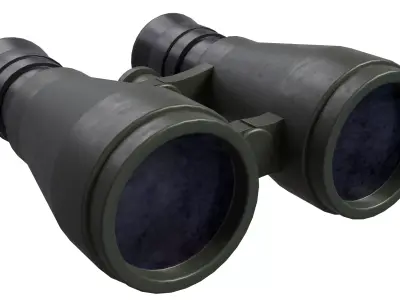 Binocular Low-poly 3D model