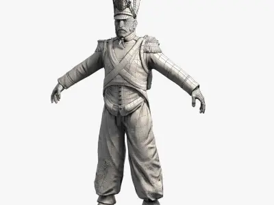 Soldier Grenadier Low-poly 3D model