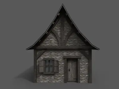 Medieval House 1 Low-poly 3D model