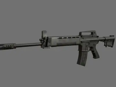 T91 Assault Rifle 3D model With PBR Texture Low-poly 3D model
