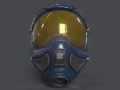 Sci-Fi Space Helmet Free low-poly 3D model