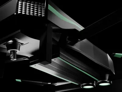 Drone quadcopter with gimbal 3D model