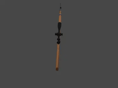 Kar98k fishing rod Free 3D model