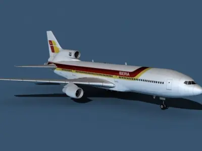 Lockheed L-1011-50 Iberia 3D model