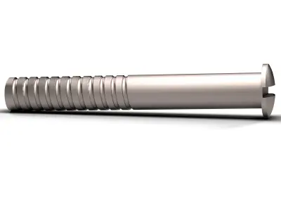 Flat Screw Low-poly 3D model