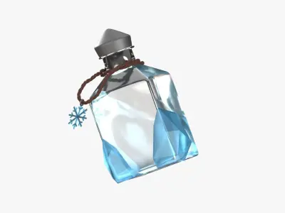 Ice Spell Potion 3D Illustration 3D model