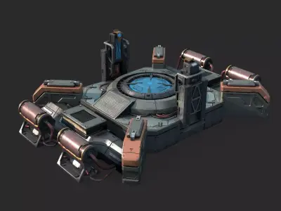 Future Sci-Fi Hyperspace Transport Machine 3D model