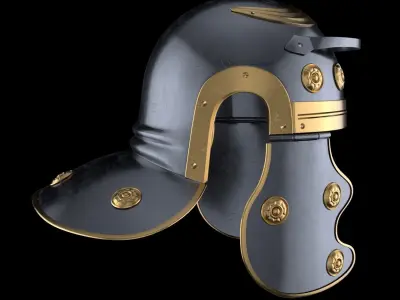 Roman legionnaire helmet Low-poly 3D model