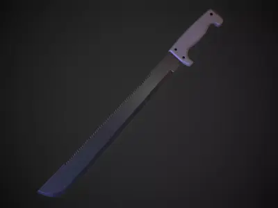 Machete Low-Poly knife Free low-poly 3D model