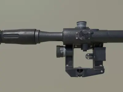 PSO-1 Sniper Scope Low-poly Low-poly 3D model