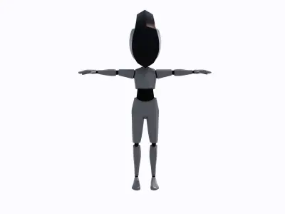 Cyborg Assassin Low-poly 3D model