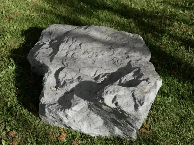  Cool Toned Jagged Large Rock Boulder Model 
