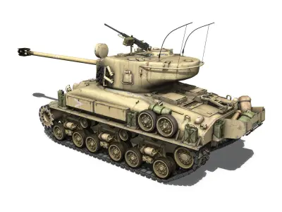 M51 Israel Super Sherman - 21  3D model