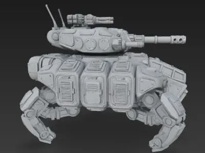 3D Printable Iron Oath Roller Multi Legged Assault Tank 3D model