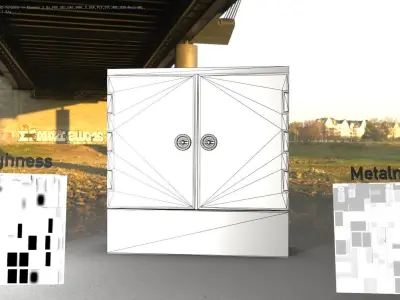 Electrical Distribution Cabinet 115 Low-poly 3D model