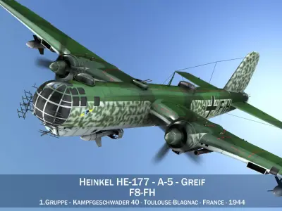 Heinkel He-177 - Greif - F8FH 3D model