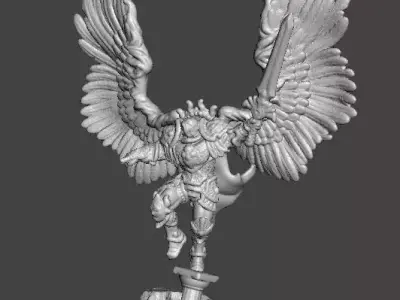 6MM SCALE ARCHANGEL LORD MINIATURE MODEL SCIFI OR FANTASY GAMES 3D print model
