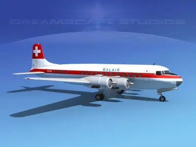 Douglas DC-6 Balair 3D model