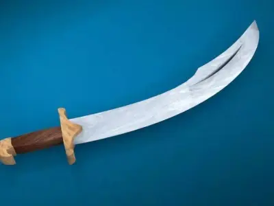 Iron Sword 3D Model Low-poly 3D model