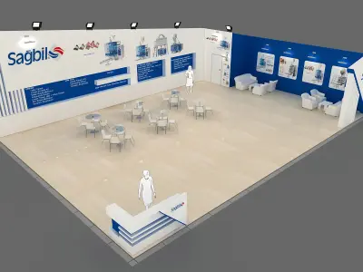 Exhibition Stand - ST0035 3D model