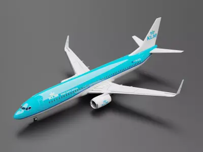 Boeing 737-800 KLM Livery 3D model