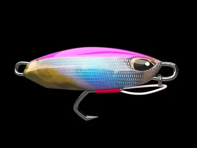 metal Jig 3D model Fishing Lure  Low-poly 3D model