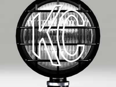 OFF ROAD FOG LIGHT 1 BLACK 3D model