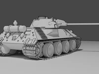 German Tank VK 3002D Free low-poly 3D model