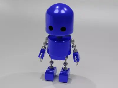 The robot made of Metal 3D model