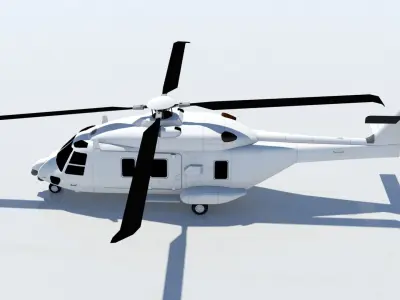 NH90 static blank Low-poly 3D model