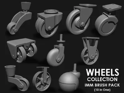 Hardsurface Environment Megapack Imm Brushes 409 All in One 3D model
