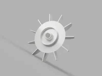 Engine Turbine Rotor Free 3D print model