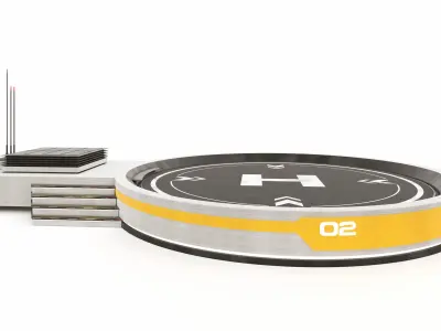 Sci-Fi Landing Pad 02 3D model