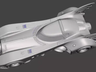Batmobile 3d model for 3d printing  3D print model