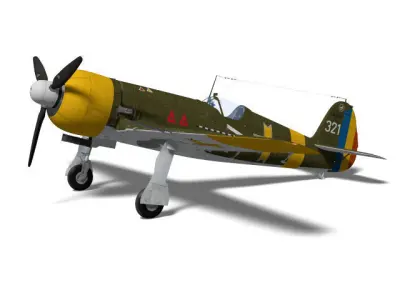 IAR81C wwii fighter plane 3D model