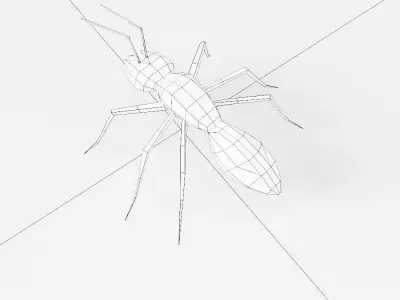 Ant low poly 3d model Low-poly 3D model