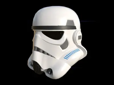 Stormtrooper helmet Low-poly 3D model